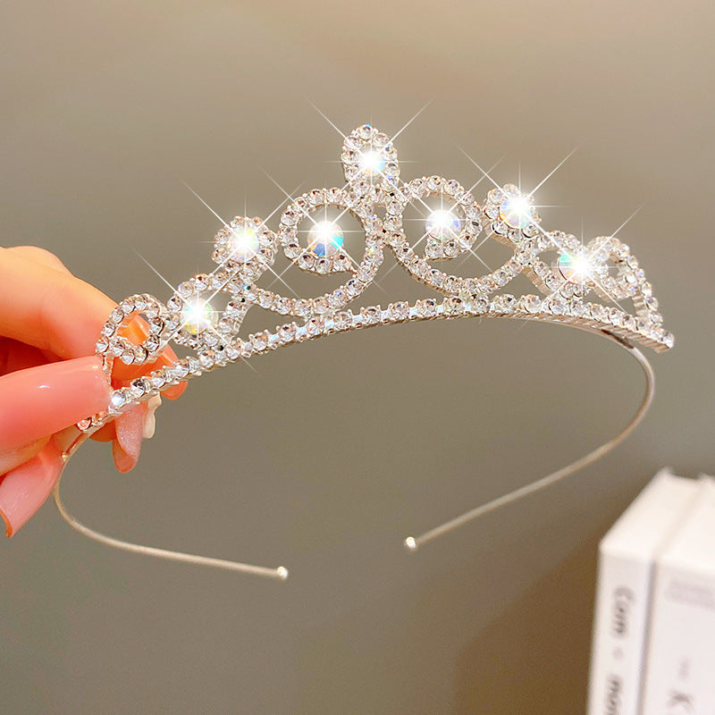 Sweet Fashion Jewelry Hair Accessories Multicolor Pearl Crown Banquet Birthday Fashion Princess Headband Girl Kawaii Crown Crown Headband Headgear Headgear Crystal Wedding Party Hair Accessories